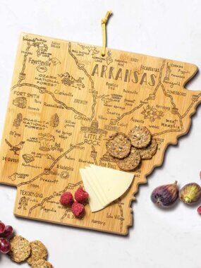 Arkansas Bamboo Engraved Cutting Board and Art Piece